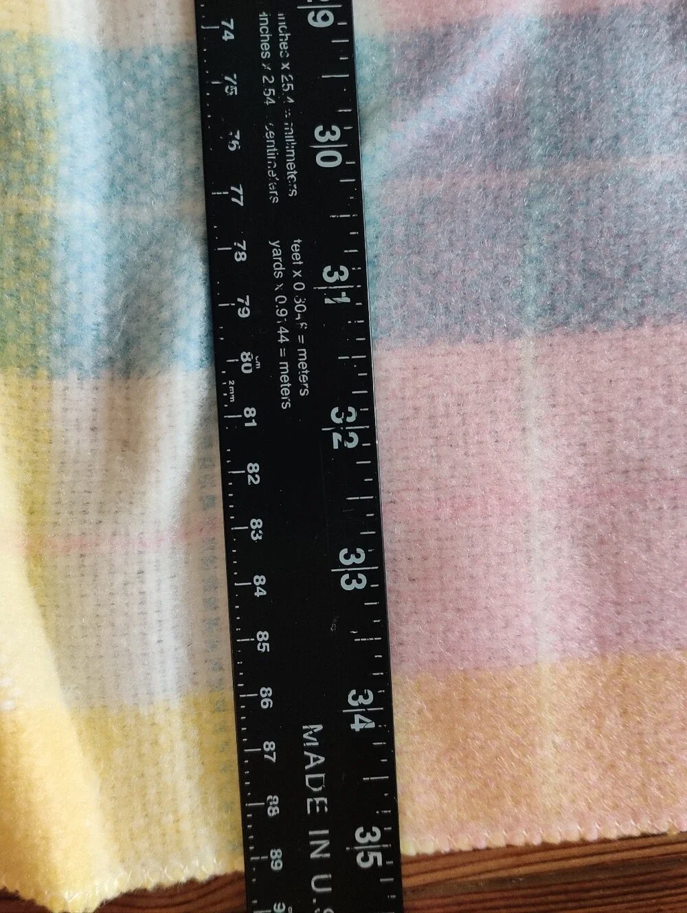 Amana Wollen Mill Baby Blanket Pastel Blanket 35 X 50 Thin Throw Yellow Pink